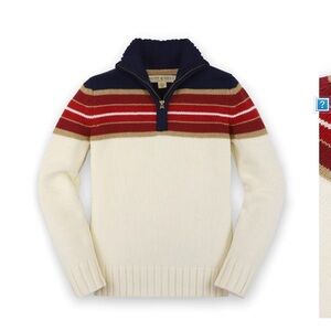 Hope & Henry Kids' Organic Cotton Half Zip Pullover Sweater